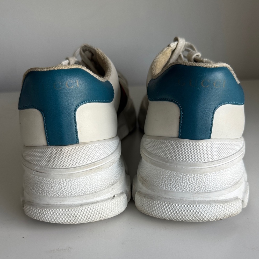 Gucci Men's White Sneakers with Red and Green Accents (size 41). - Picture 3 of 10